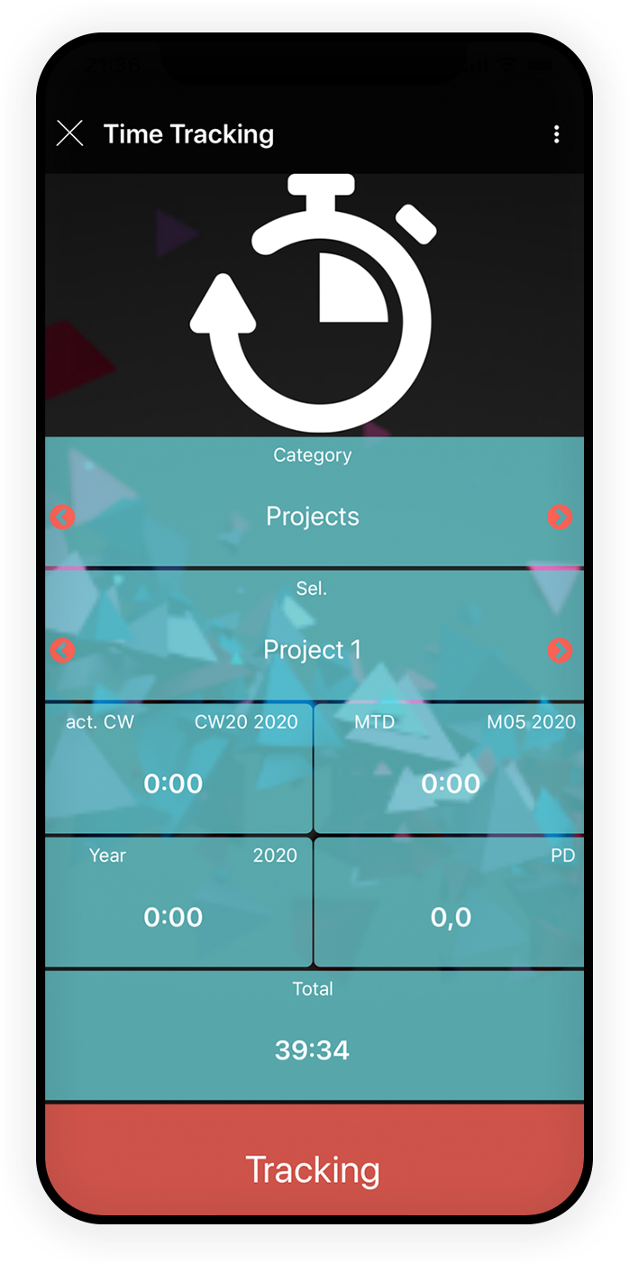 Time Tracking App Open as App