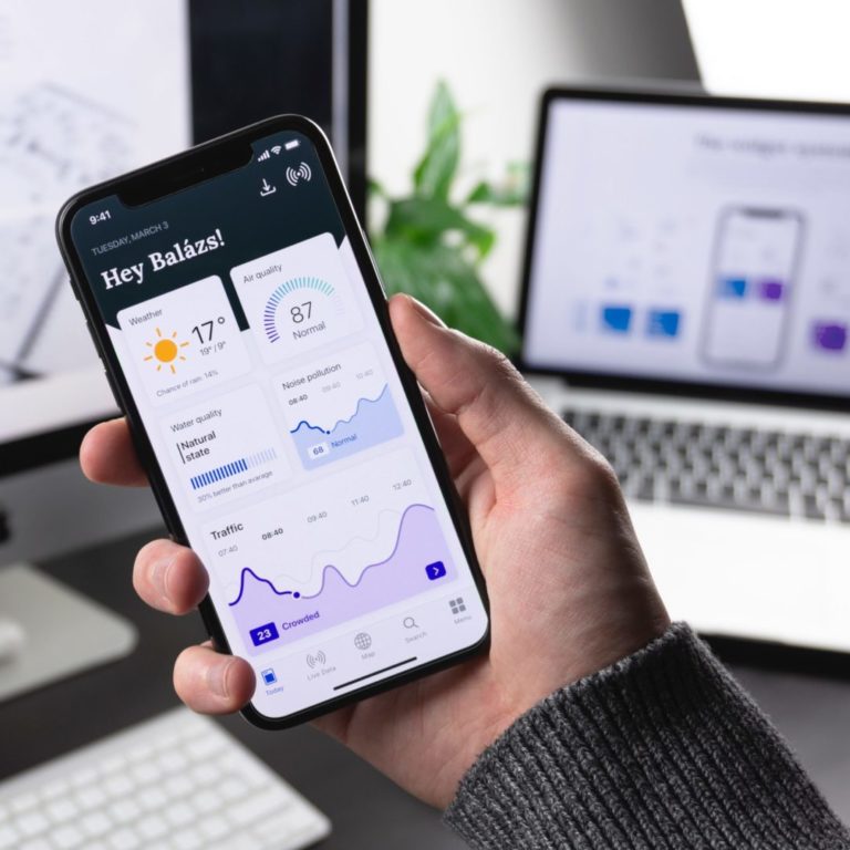 Person working on laptop